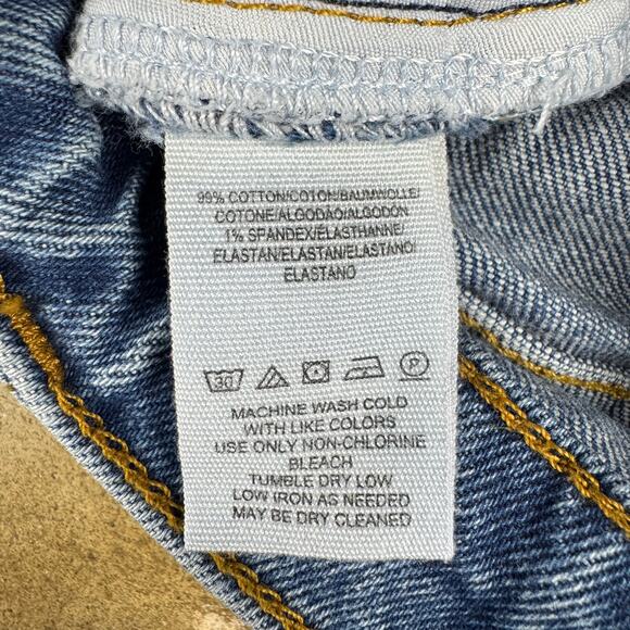 Free‎ People We The Free Distressed Raw Hem Jeans Women’s Size 28 Light Wash - Picture 10 of 15